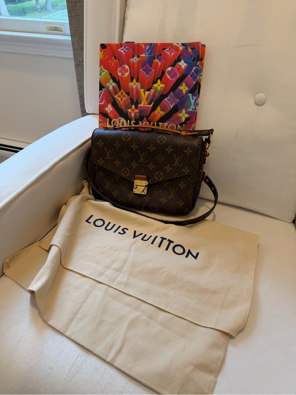 Louis Vuitton Brown Monogram Pochette Metis Crossbody Bag